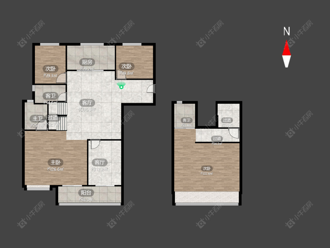 新城璞樾和山房源户型图 常州新城璞樾和山在售二手房源户型图_小牛看房