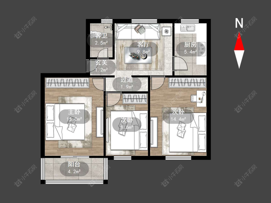 常州花园新村（钟楼）在售二手房源户型图_小牛看房