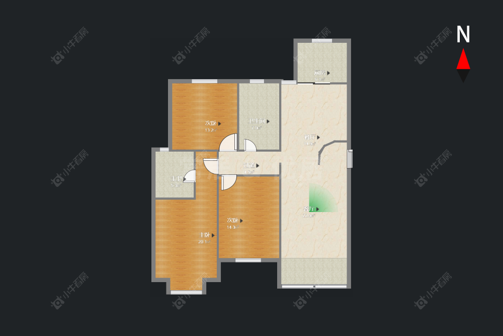 常州四季新城北苑在售二手房源户型图_小牛看房