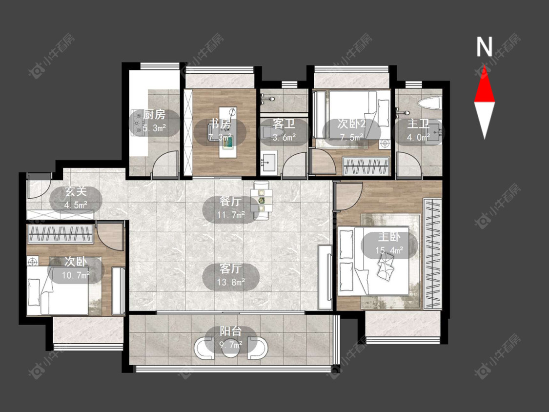 常州碧桂园翡丽都会在售二手房源户型图_小牛看房