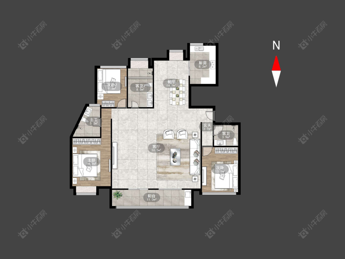 常州天润园在售二手房源户型图_小牛看房