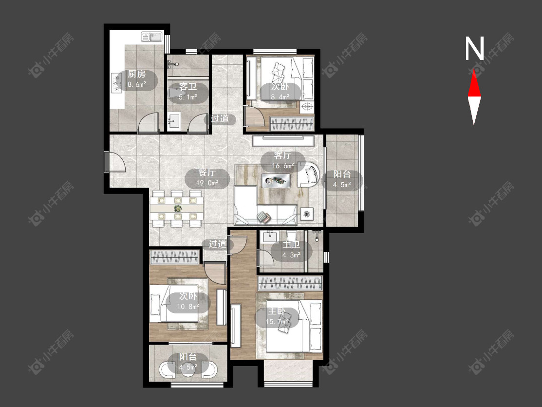 常州中海凤凰熙岸在售二手房源户型图_小牛看房