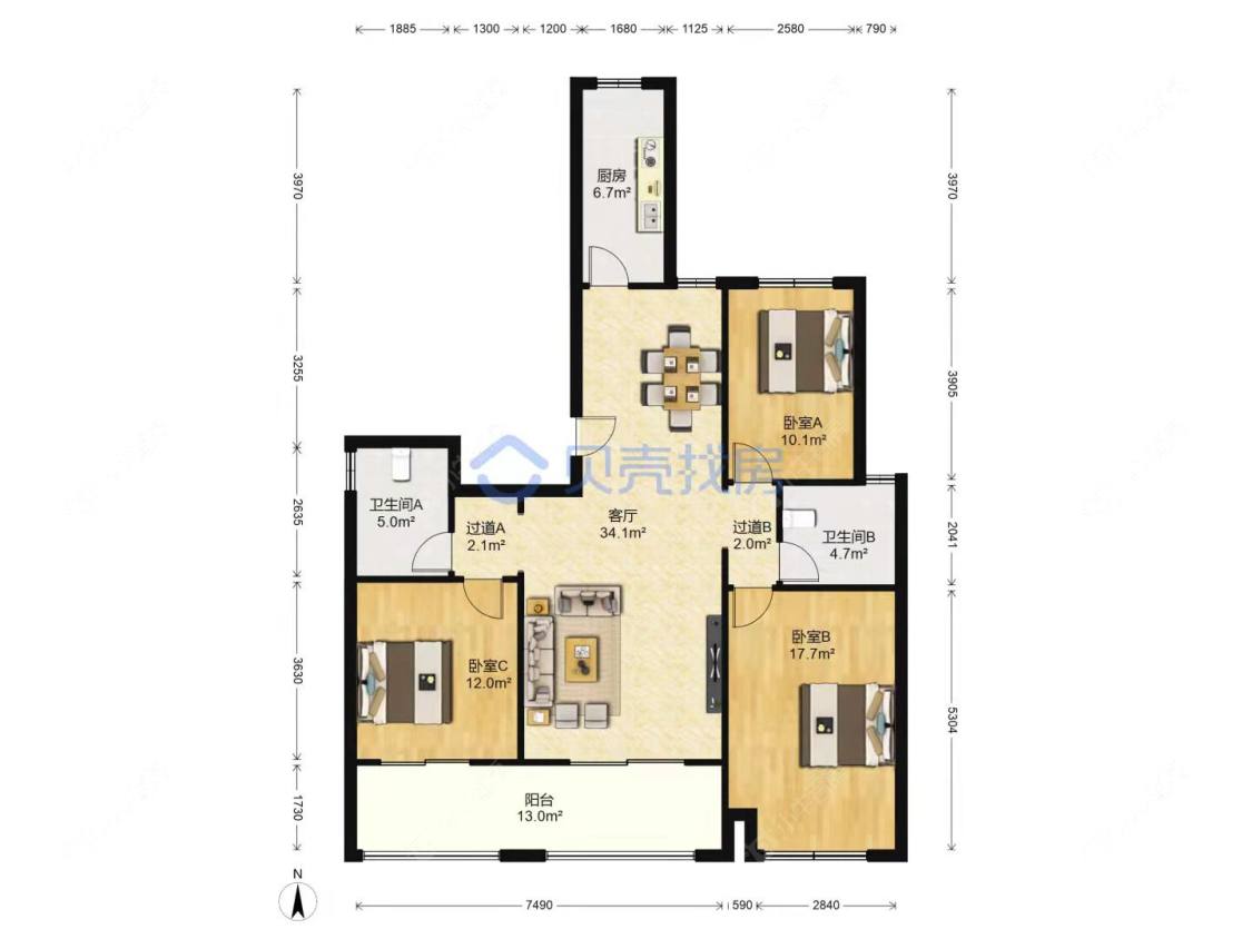 河枫御景花苑房源室内图 常州河枫御景花苑在租房源室内图_小牛看房