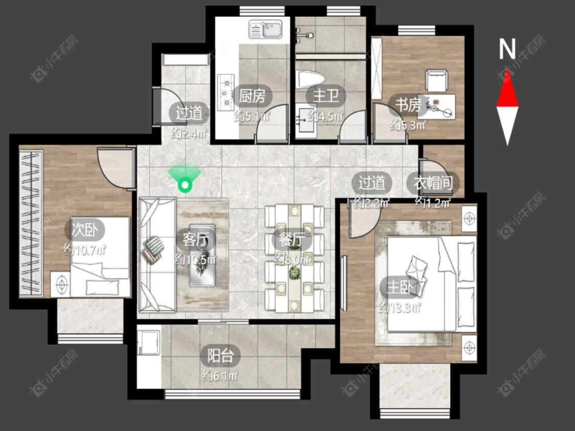 常州万科弘阳君望甲第在售二手房源户型图_小牛看房