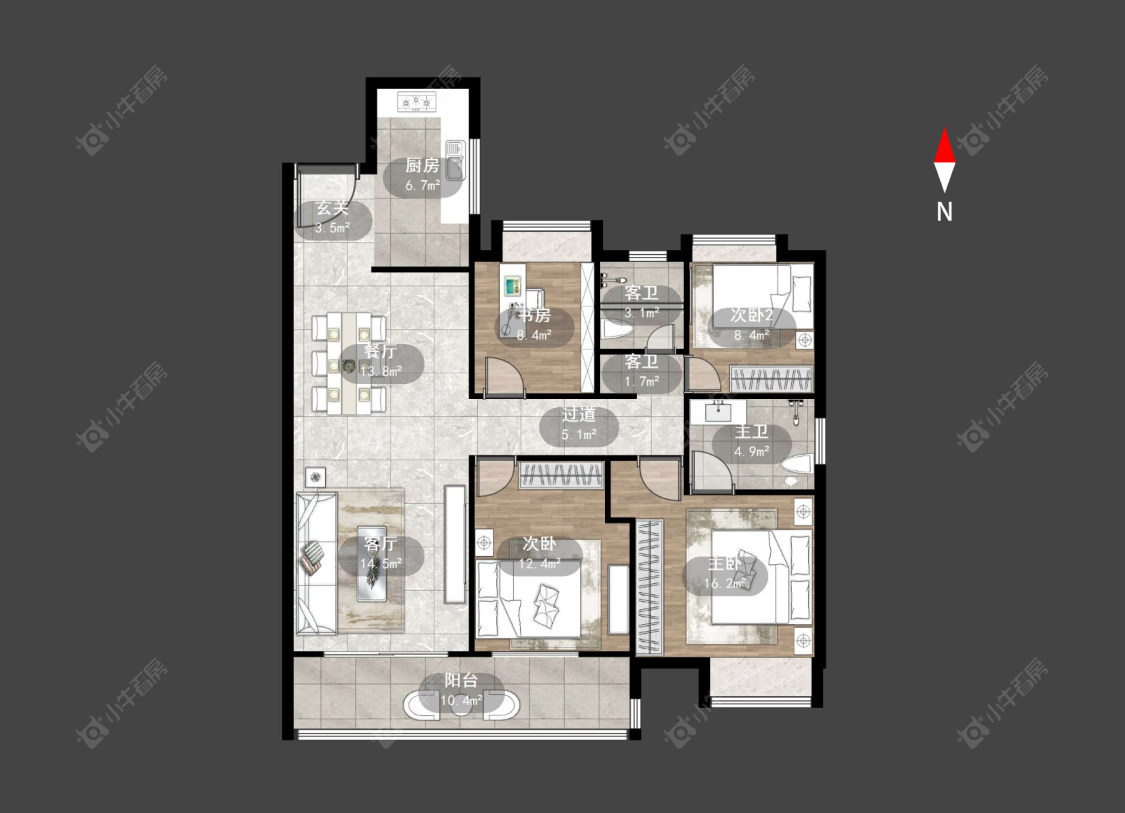 龙涛兰陵郡房源户型图 常州龙涛兰陵郡在售二手房源户型图_小牛看房