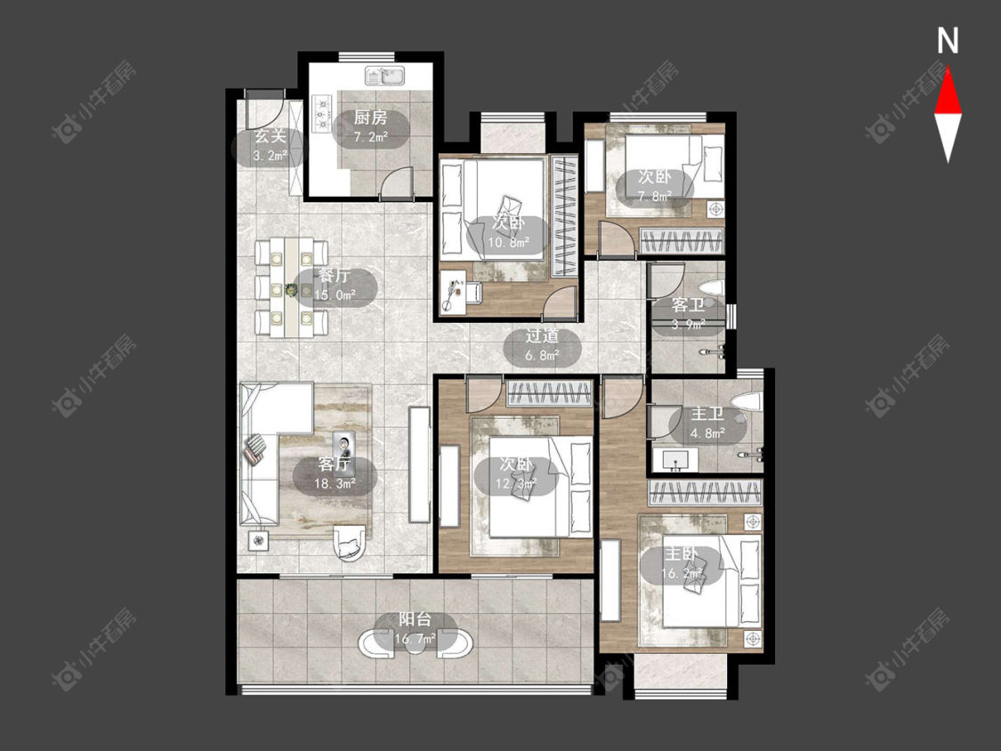 常州路劲城四期在售二手房源户型图_小牛看房