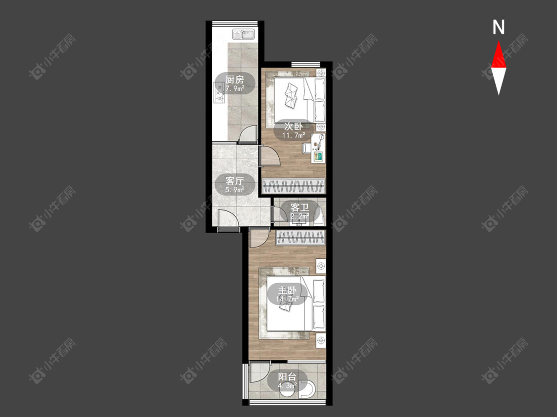 常州工房南区在售二手房房源户型图_小牛看房