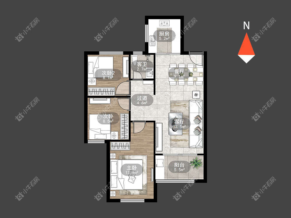 常州随园金麟府在租房源室内图_小牛看房