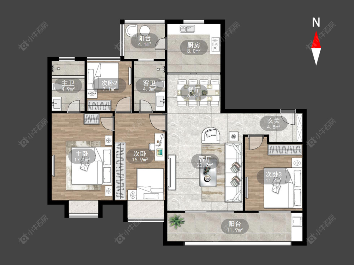 常州弘阳燕澜湾在售二手房源户型图_小牛看房