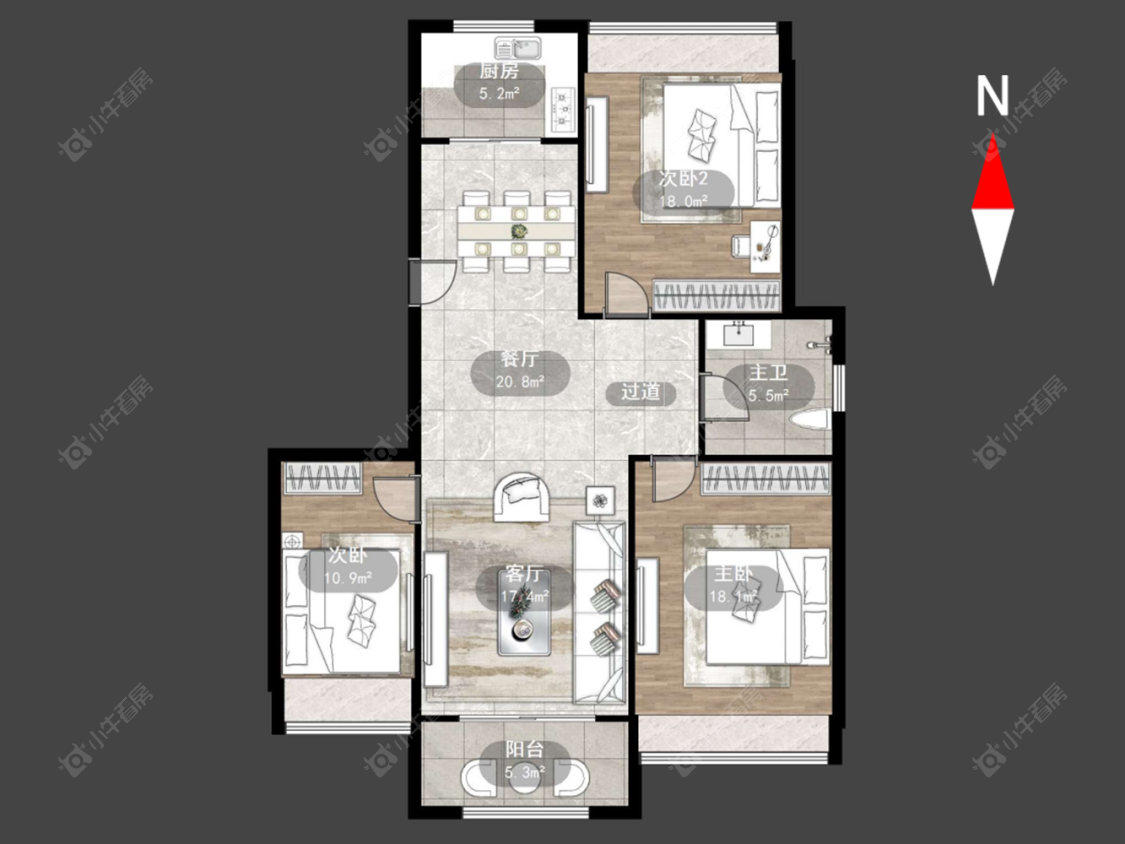 常州青洋花苑在售二手房源户型图_小牛看房