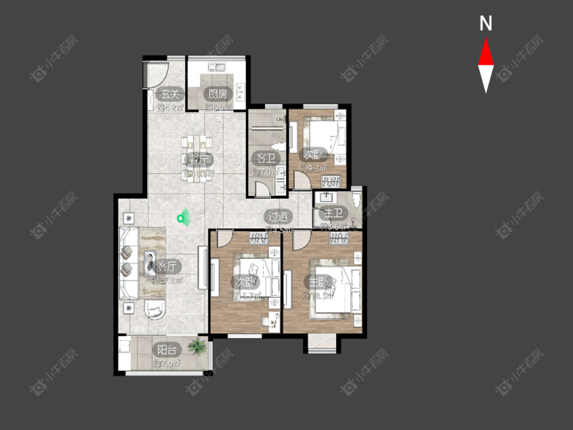 常州圣东福地二三期在售二手房源户型图_小牛看房