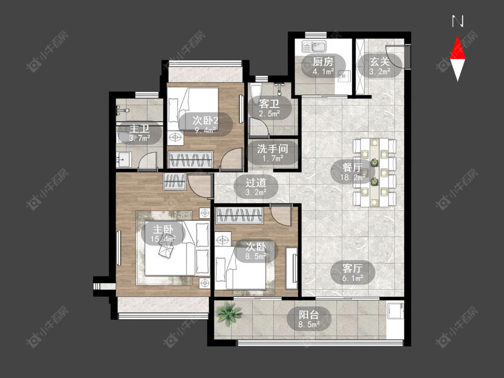 常州绿地香港名墩道在售二手房源户型图_小牛看房