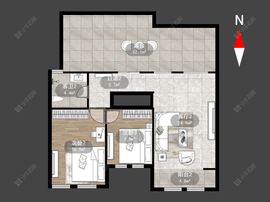 常州聚怡花园北区在售二手房源户型图_小牛看房