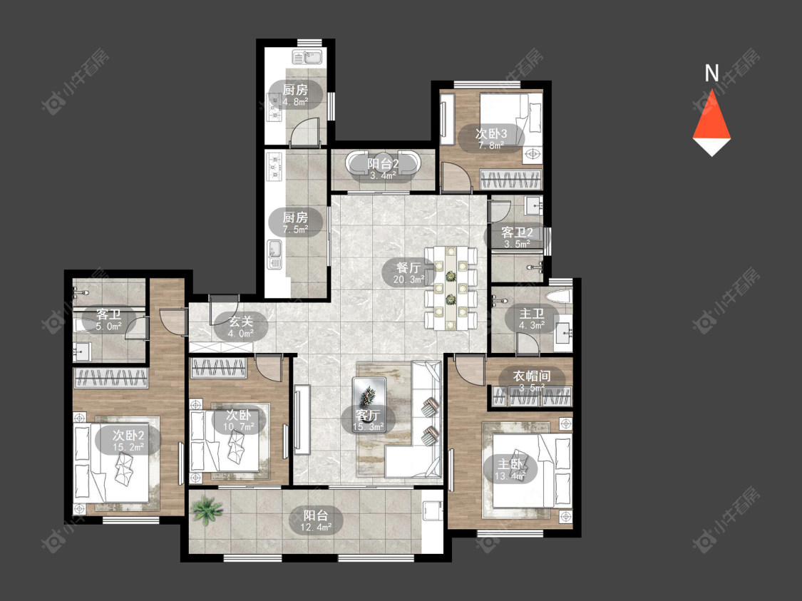 常州常发珑玥在售二手房源户型图_小牛看房
