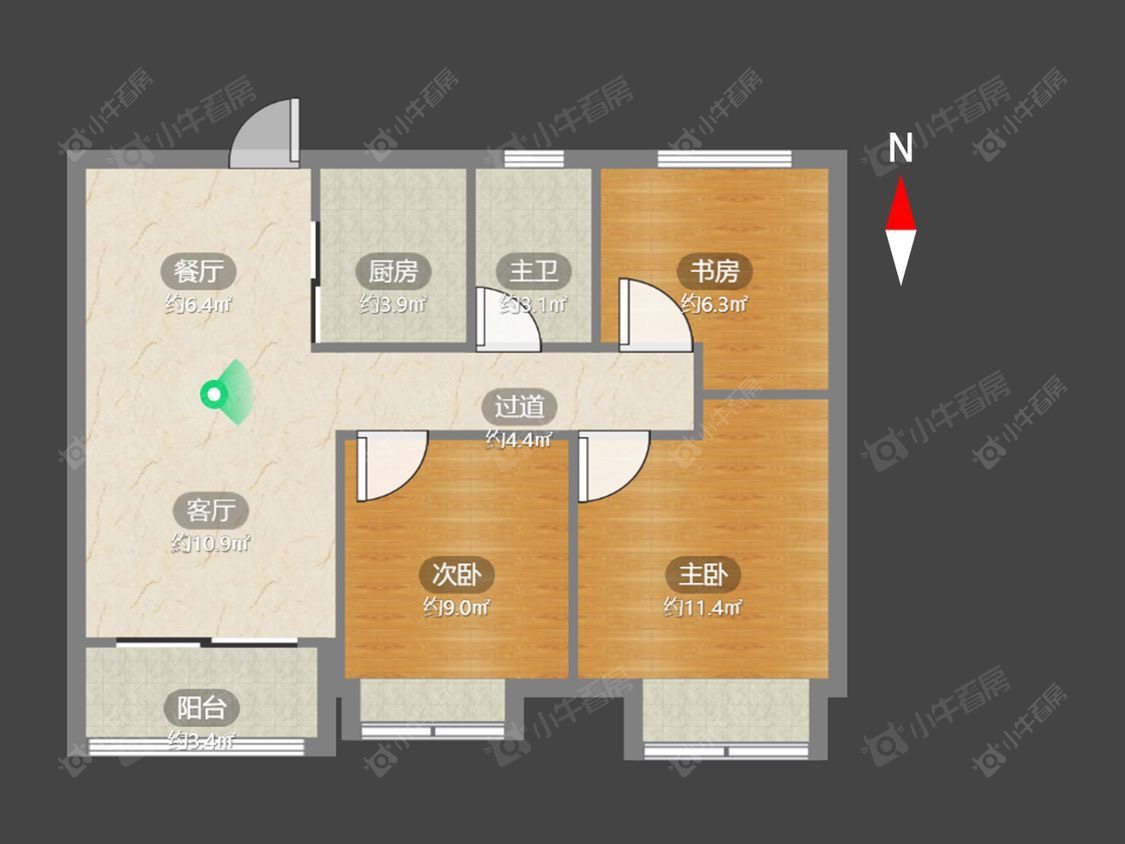 新城公馆荣域房源户型图 常州新城公馆荣域在租房源户型图_小牛看房
