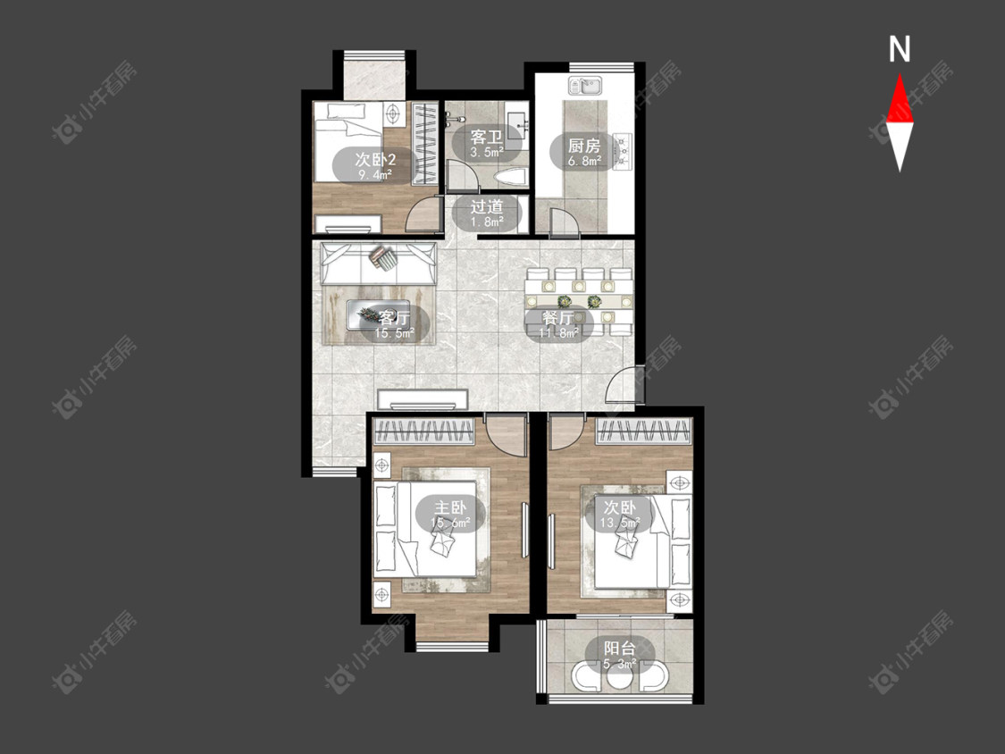 常州河苑家园三期在售二手房源户型图_小牛看房