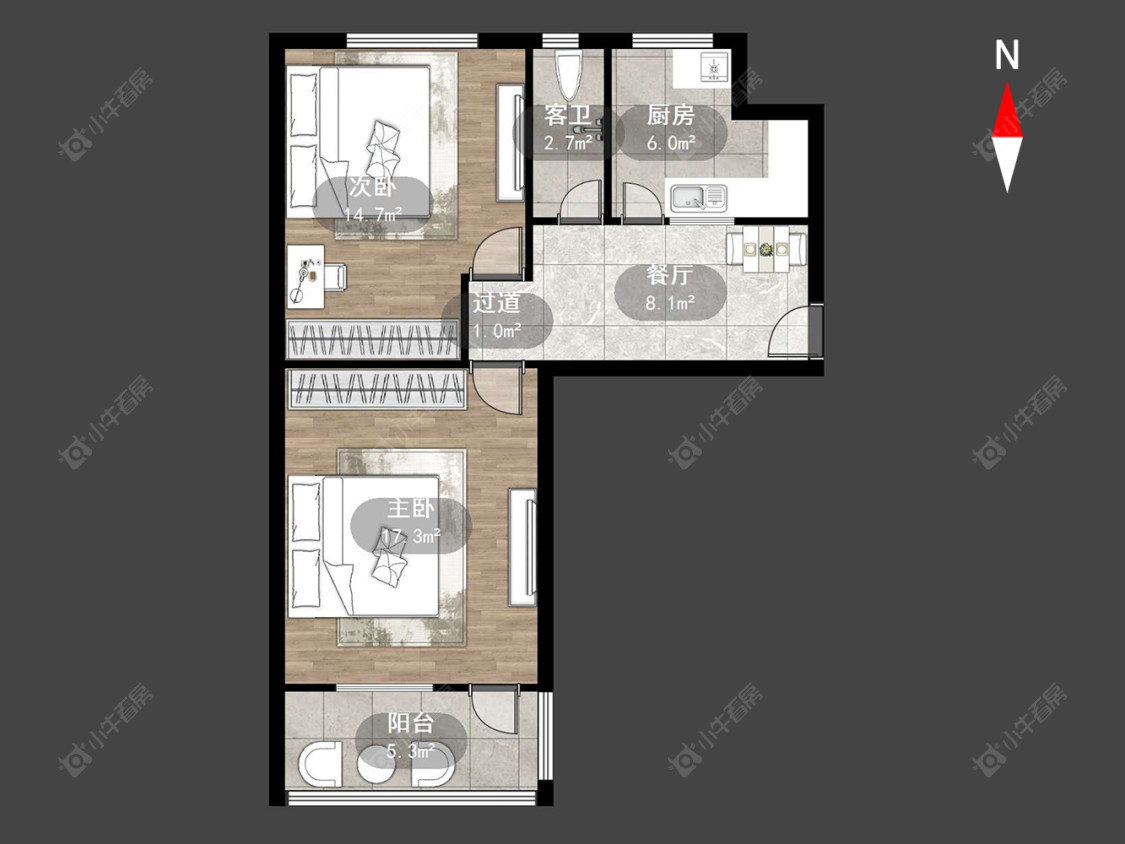 常州工房北区十一区在售二手房源户型图_小牛看房