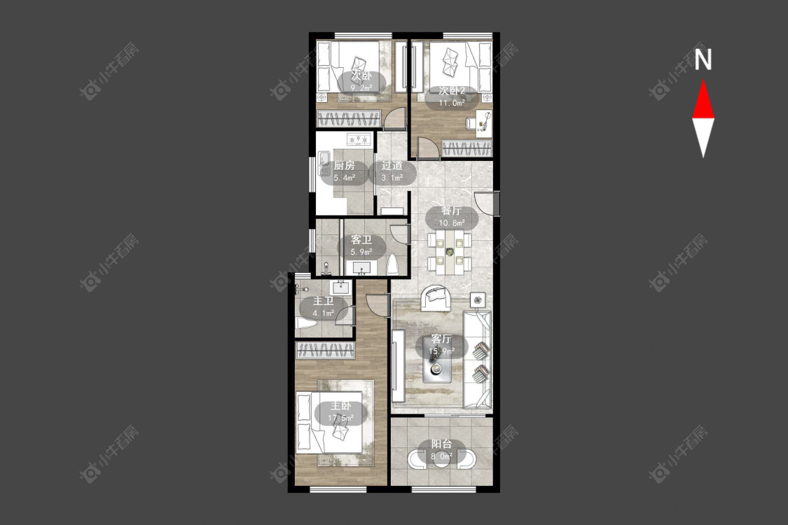常州玉兰广场五期在售二手房源户型图_小牛看房