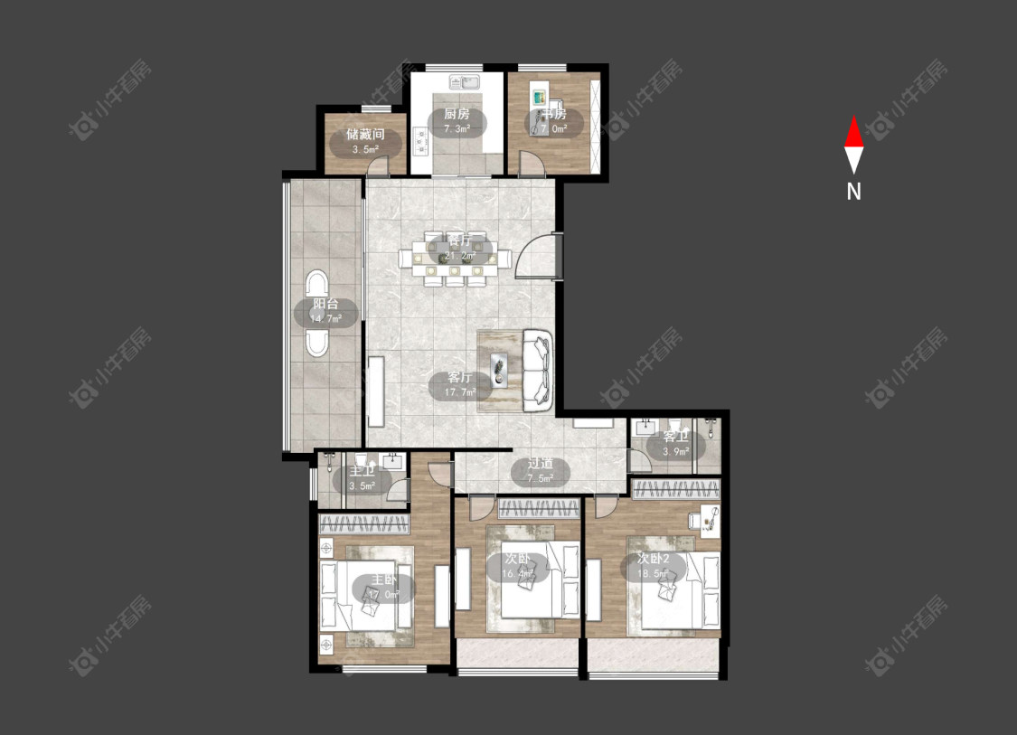 常州桃花院子在售二手房源户型图_小牛看房