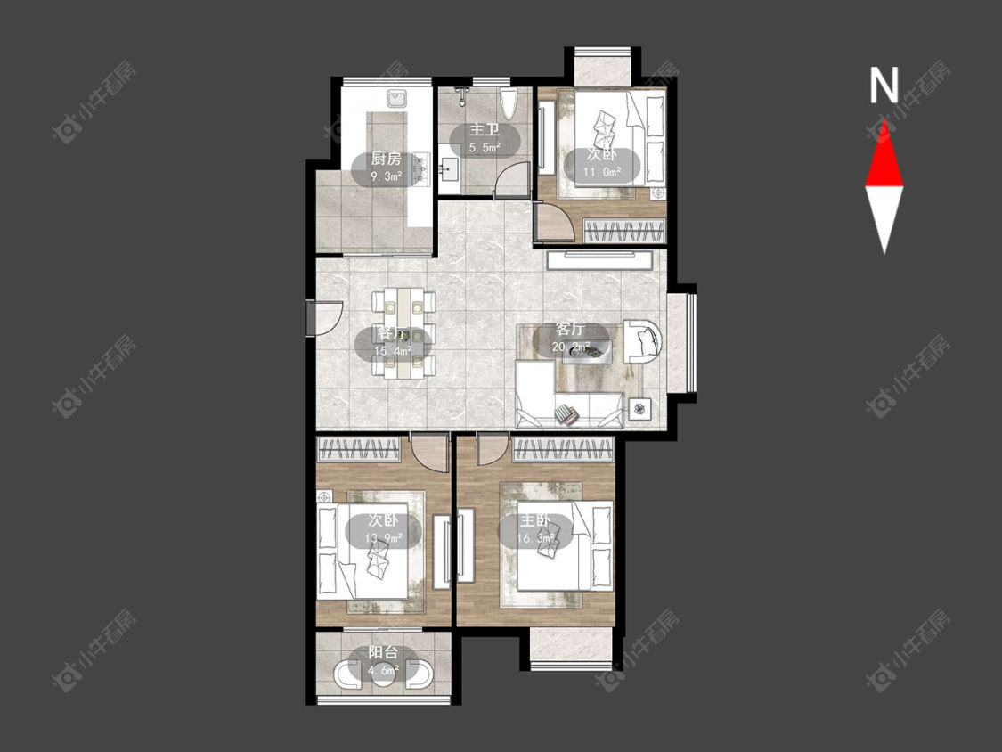 常州文渊居在售二手房源户型图_小牛看房