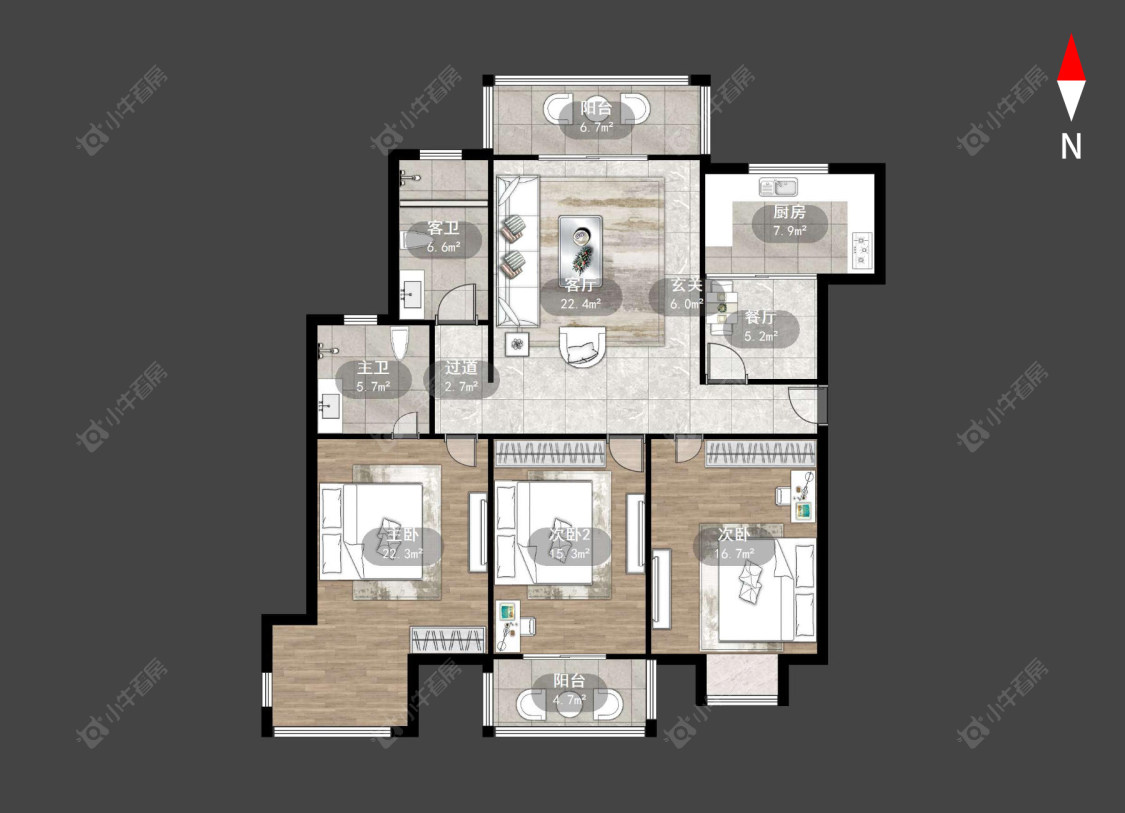 常州景福苑在售二手房源户型图_小牛看房