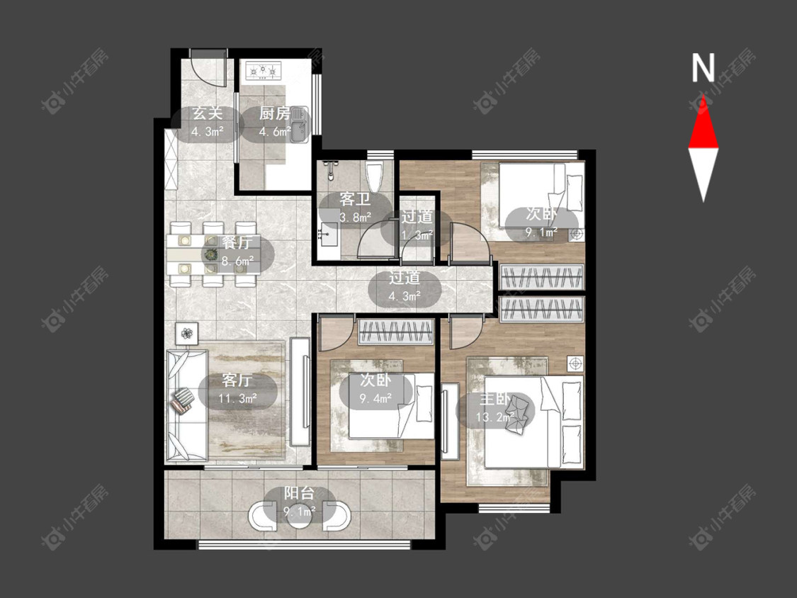常州路劲雅居乐城市万象在售二手房源户型图_小牛看房