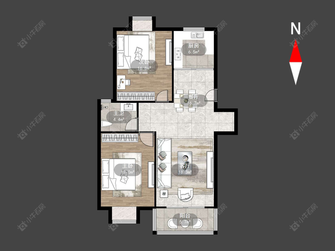 常州阳湖世纪苑北苑在售二手房源户型图_小牛看房