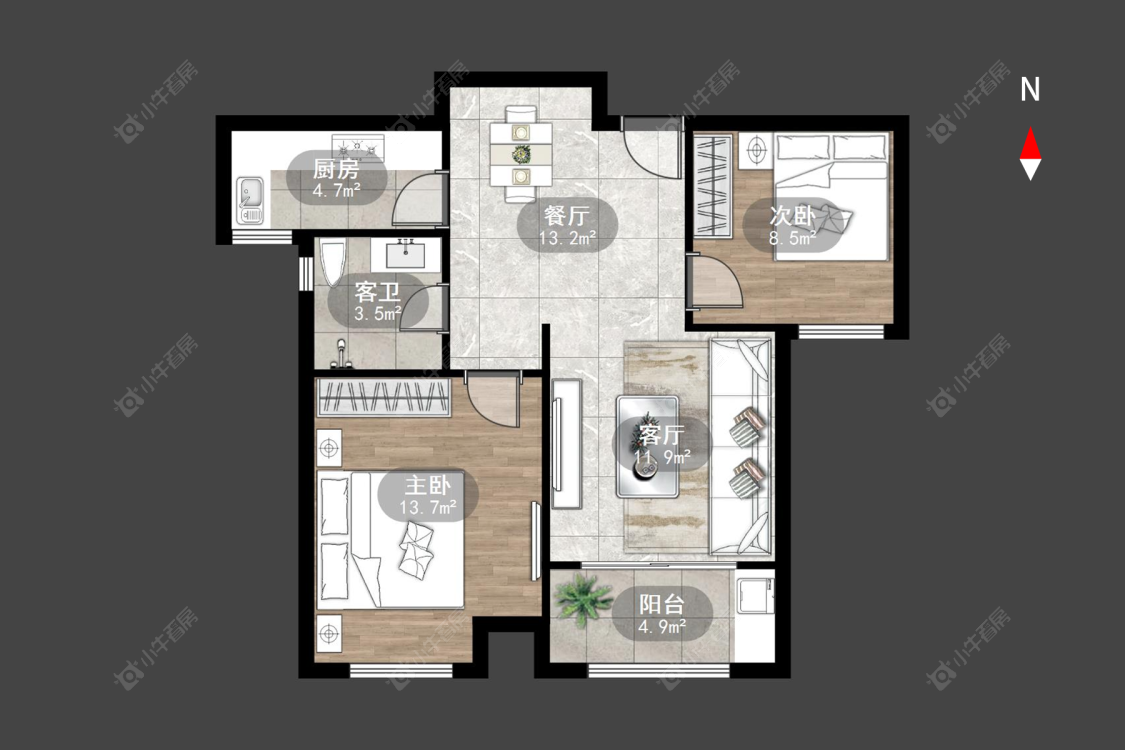 新城域二期房源户型图 常州新城域二期在售二手房源户型图_小牛看房