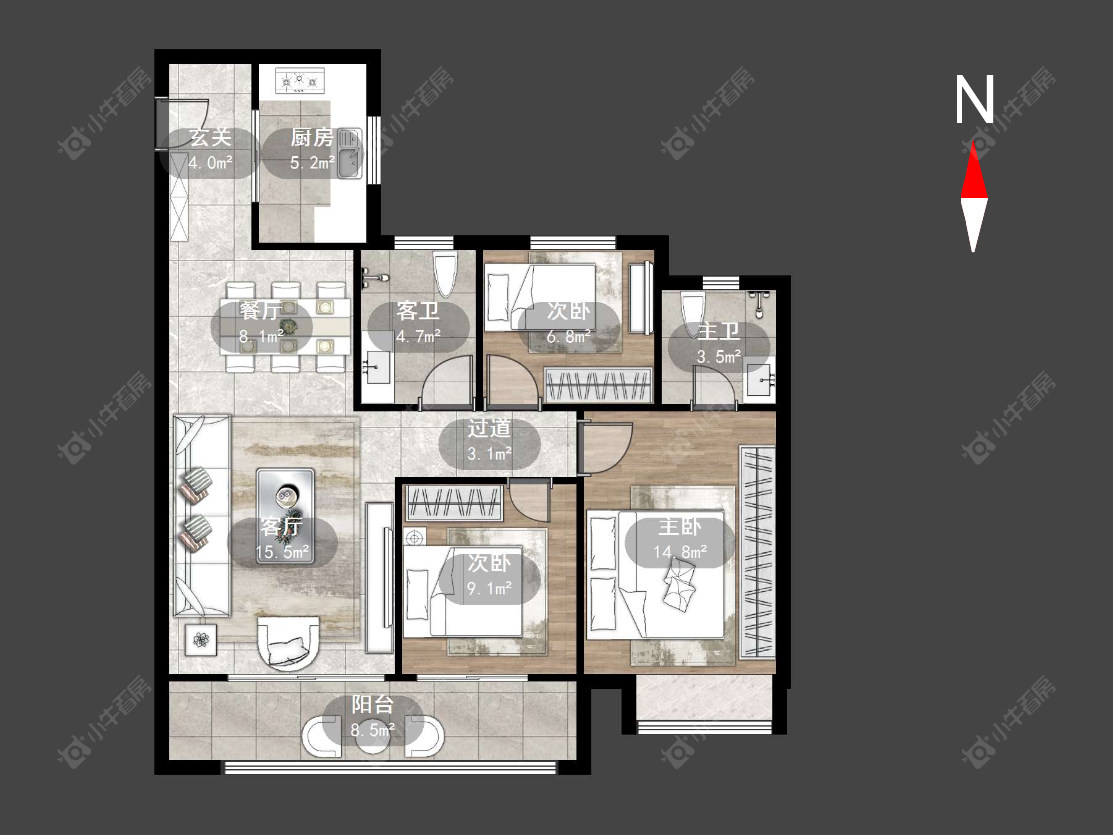 常州衡麓世家在售二手房源户型图_小牛看房