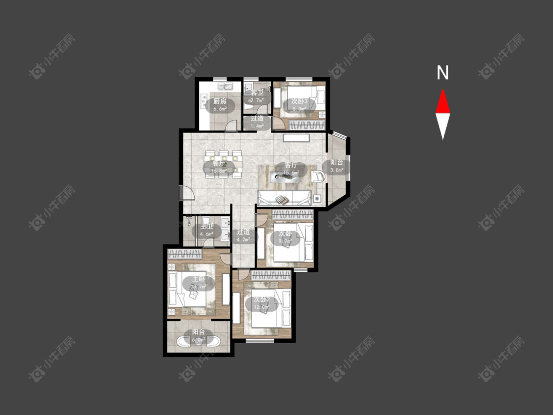 金美林花园房源户型图 常州金美林花园在售二手房源户型图_小牛看房