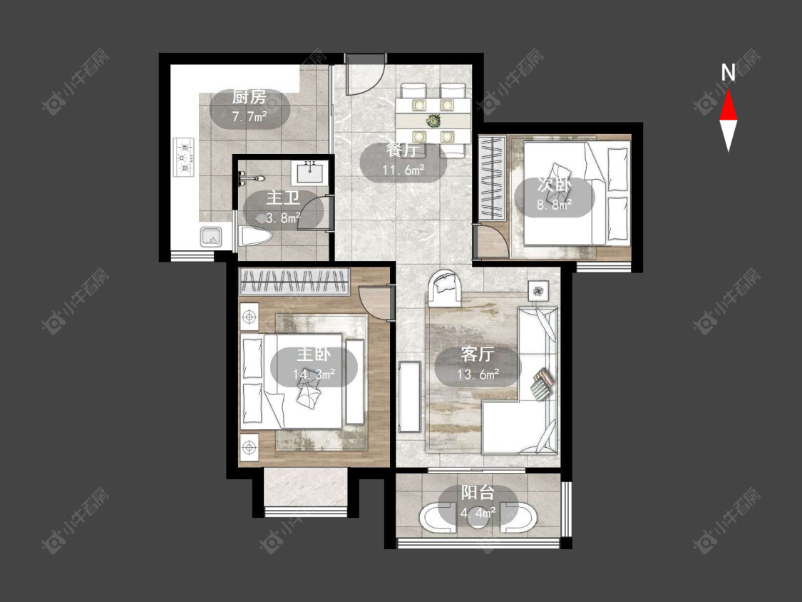 常州新城东苑四区在售二手房源户型图_小牛看房