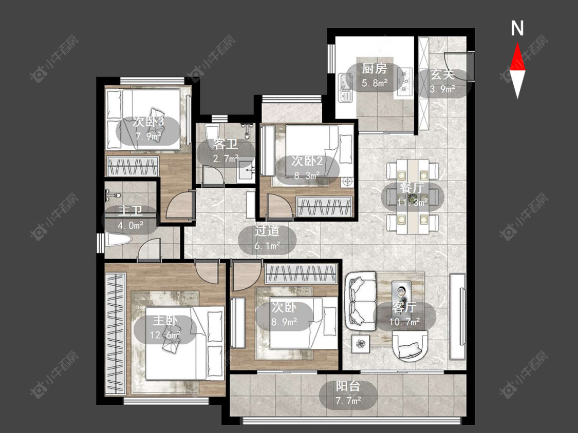 常州国锐雲熙在售二手房源户型图_小牛看房