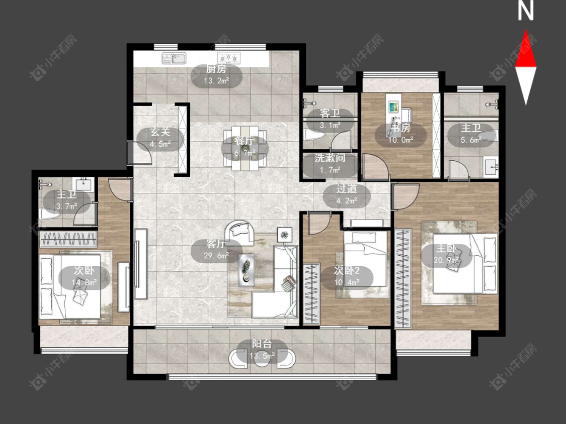 美的世茂云筑房源户型图 常州美的世茂云筑在售二手房源户型图_小牛看房