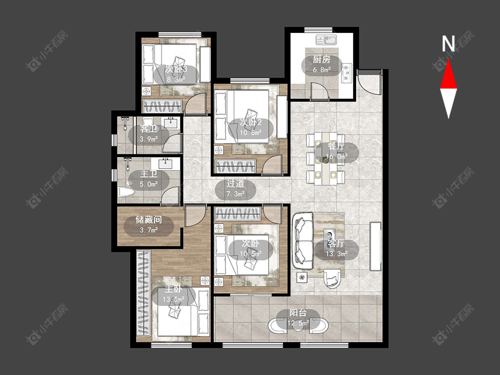 常发珑玥房源户型图 常州常发珑玥在售二手房源户型图_小牛看房