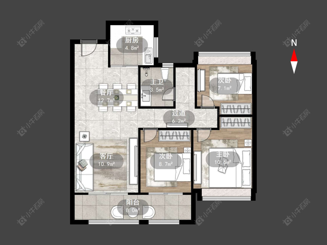 常州新城尚隽天骄在售二手房源户型图_小牛看房