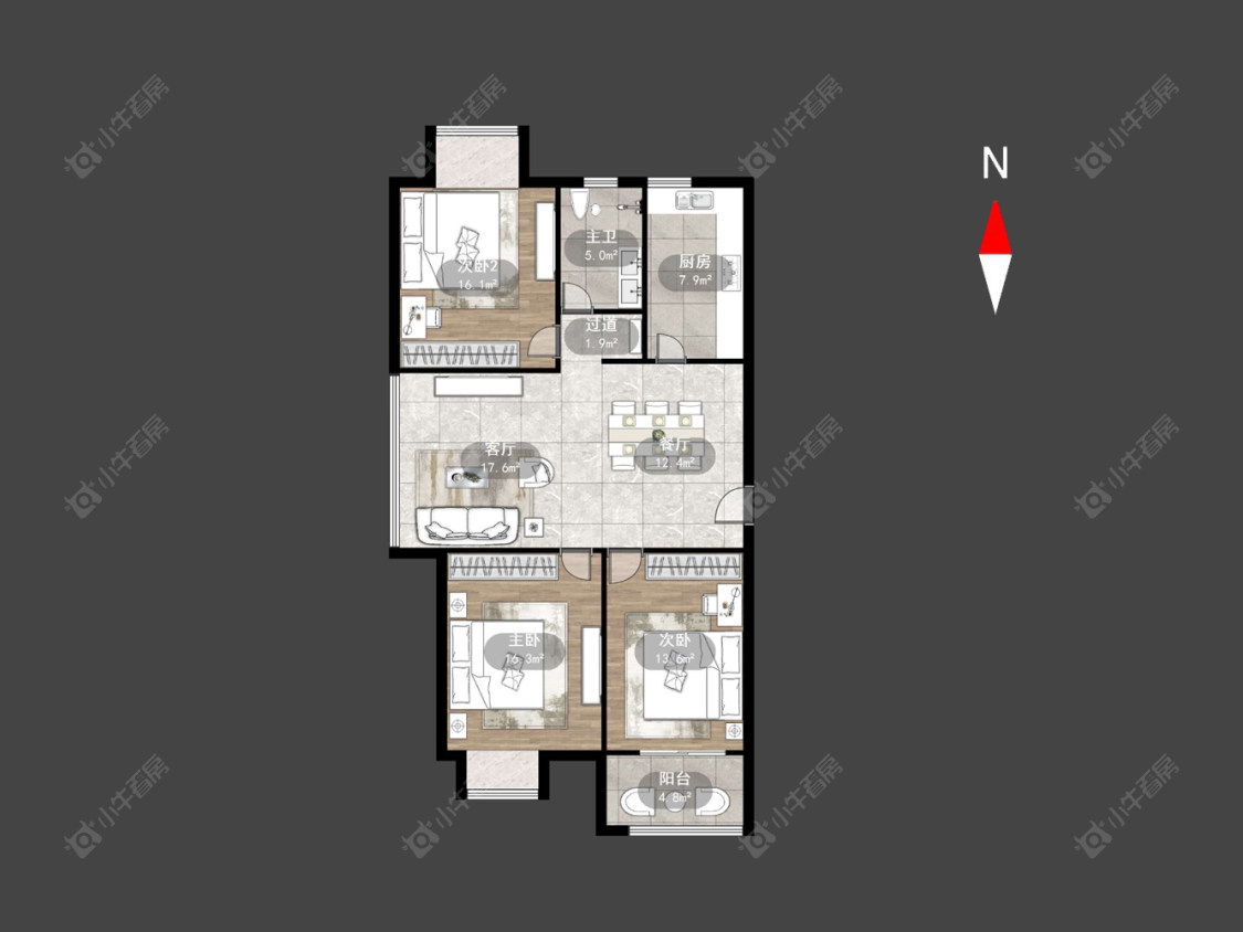 常州祥龙苑在售二手房房源户型图_小牛看房