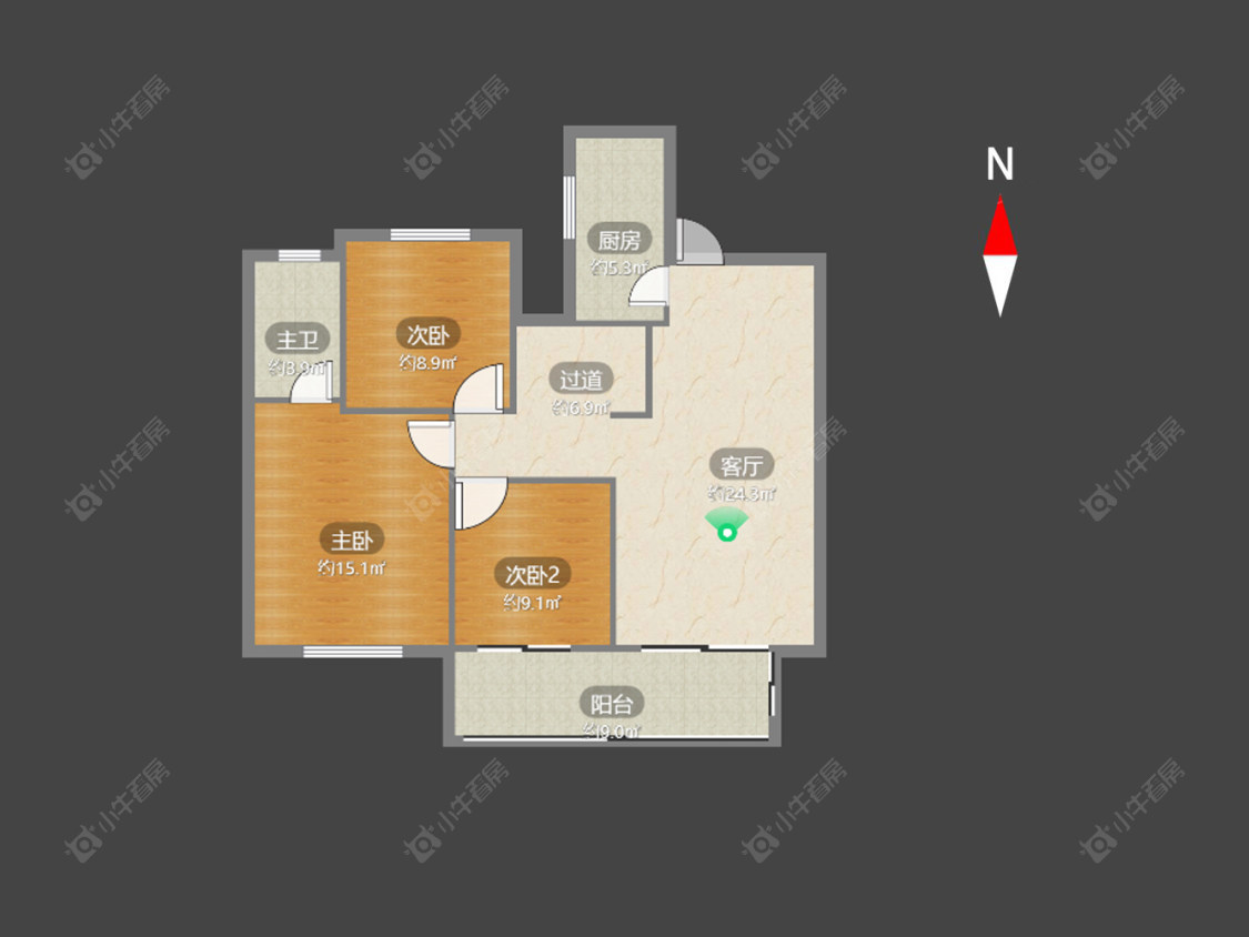 常州百兴澜庭在售二手房源户型图_小牛看房