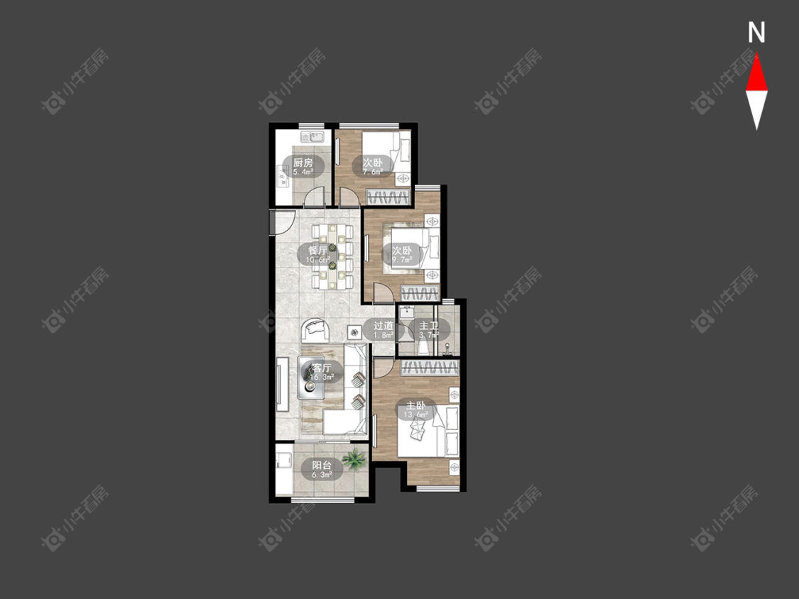 常州河枫御景花苑在售二手房源户型图_小牛看房