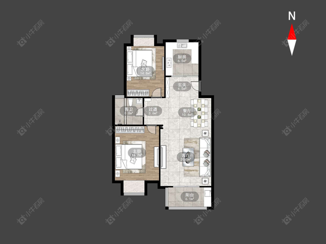 常州青竹苑C区在售二手房房源户型图_小牛看房