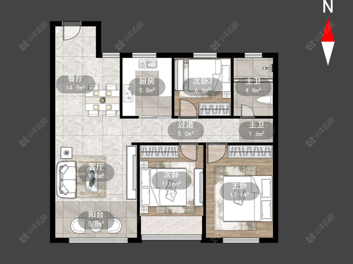 蔚蓝天地三四期房源户型图 常州蔚蓝天地三四期在售二手房源户型图_小牛看房
