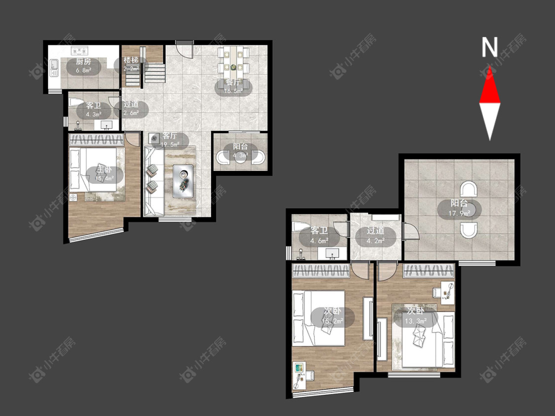 中央花园房源户型图 常州中央花园在售二手房源户型图_小牛看房