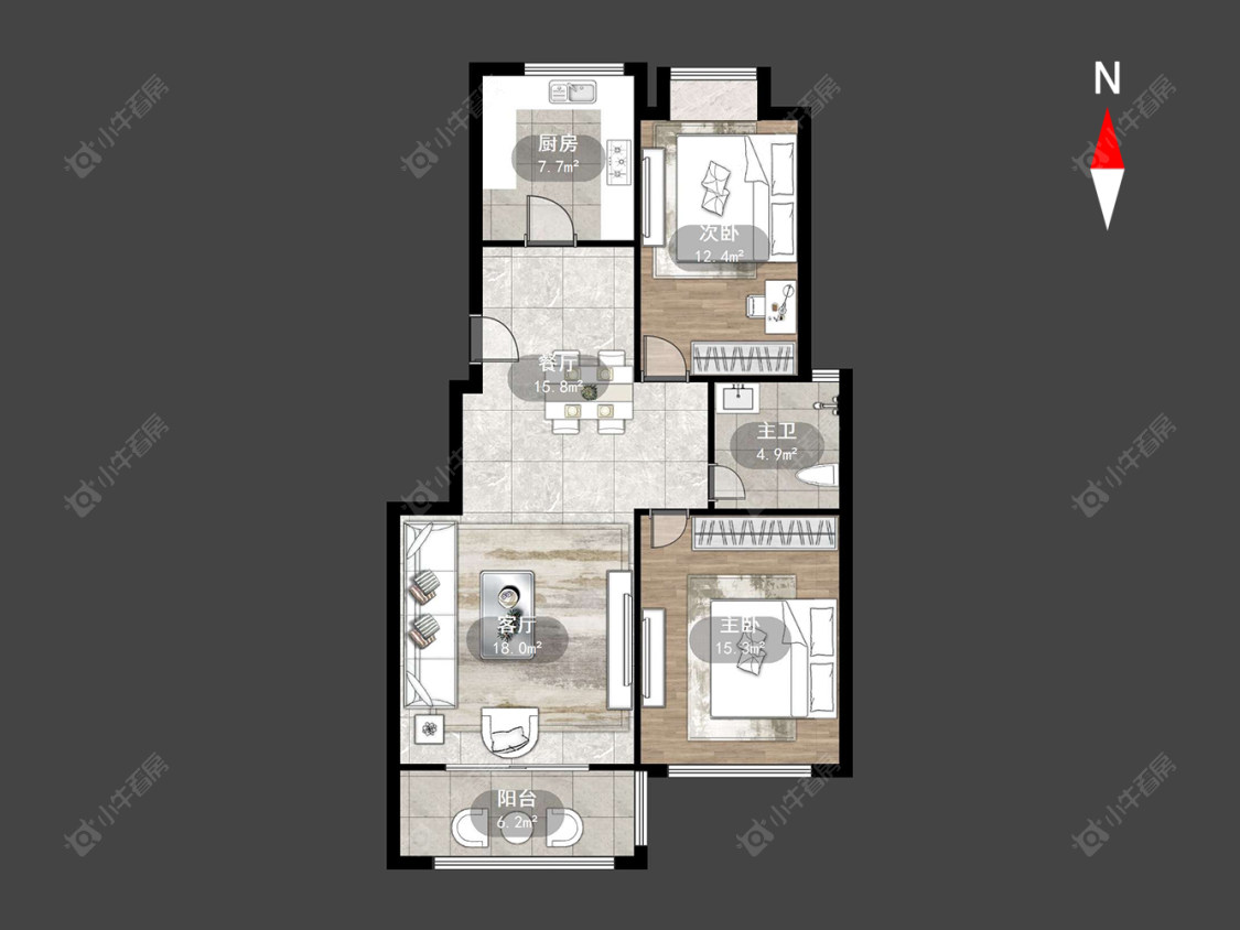 常州陈渡新苑在售二手房源户型图_小牛看房