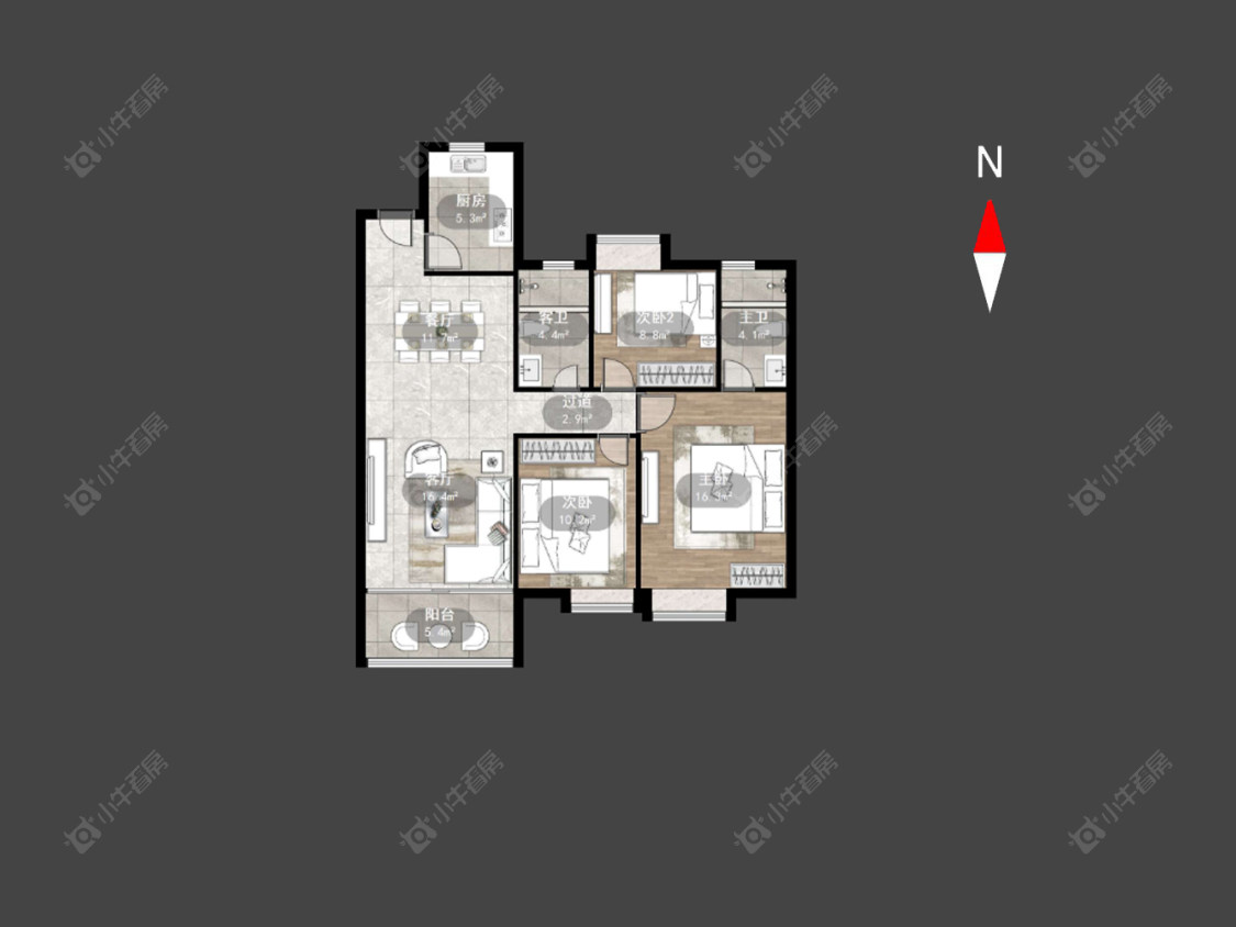 常州碧桂园华星·世纪学府在售二手房房源户型图_小牛看房
