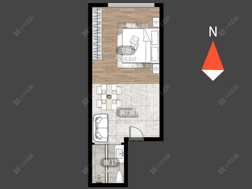 常州武进万达广场在售二手房源户型图_小牛看房