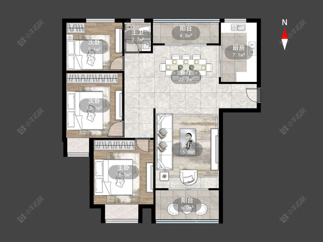 常州星河丹堤五区在售二手房源户型图_小牛看房