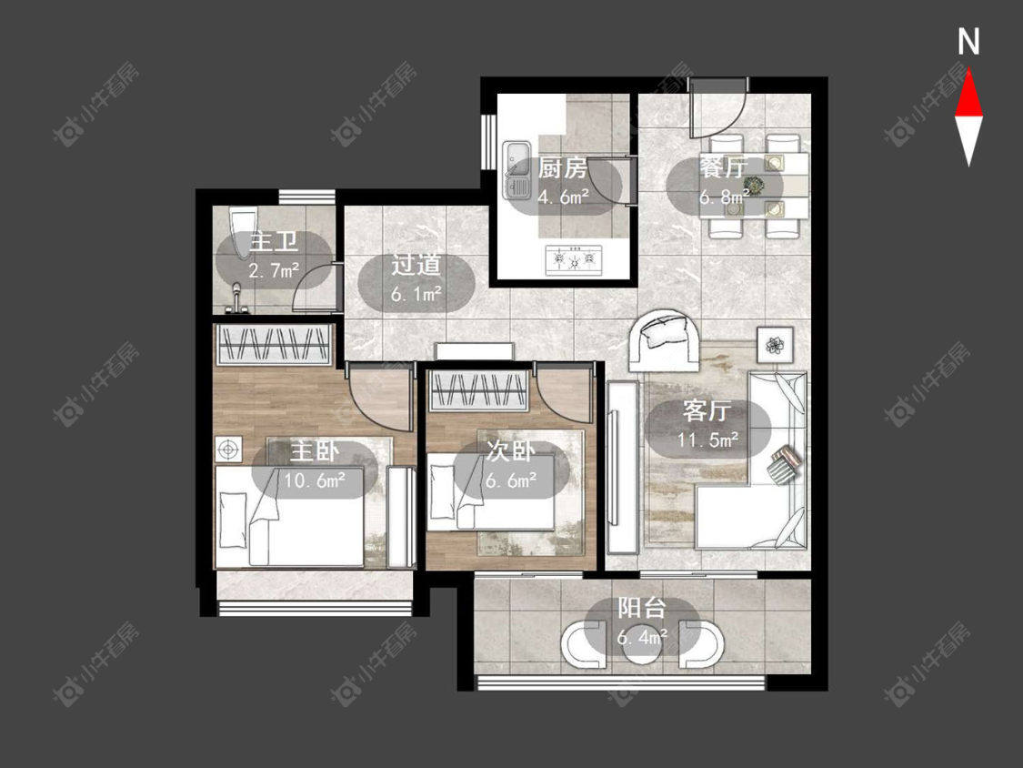 常州津德嘉苑在售二手房源户型图_小牛看房
