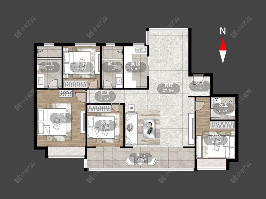 常州路劲美的竹林壹号在售二手房源户型图_小牛看房