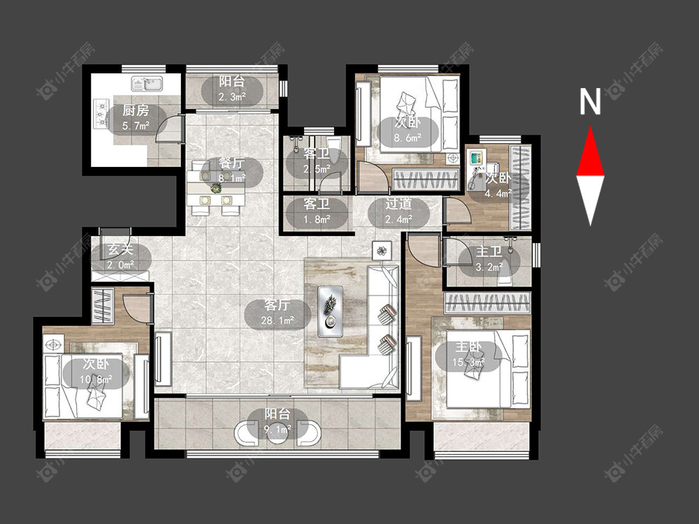 文澜国宾房源户型图 常州文澜国宾在售二手房源户型图_小牛看房