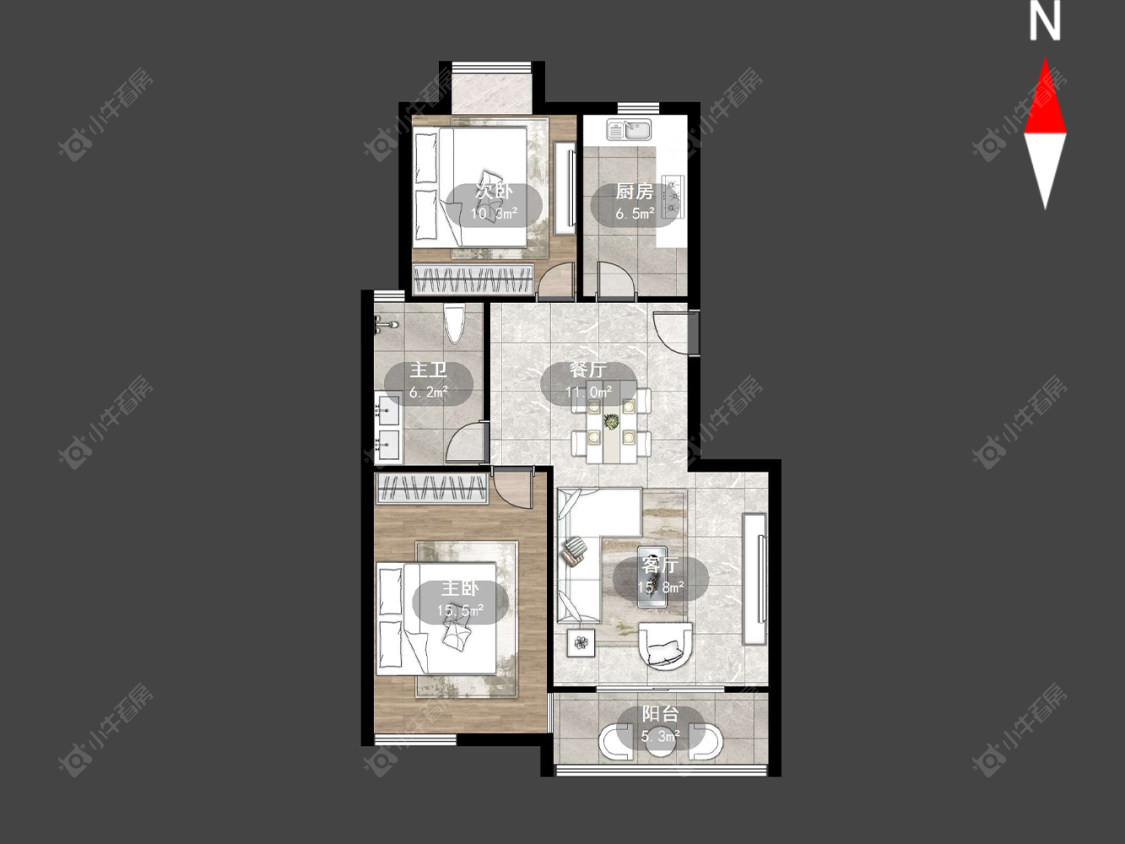 常州东方福郡在售二手房源户型图_小牛看房