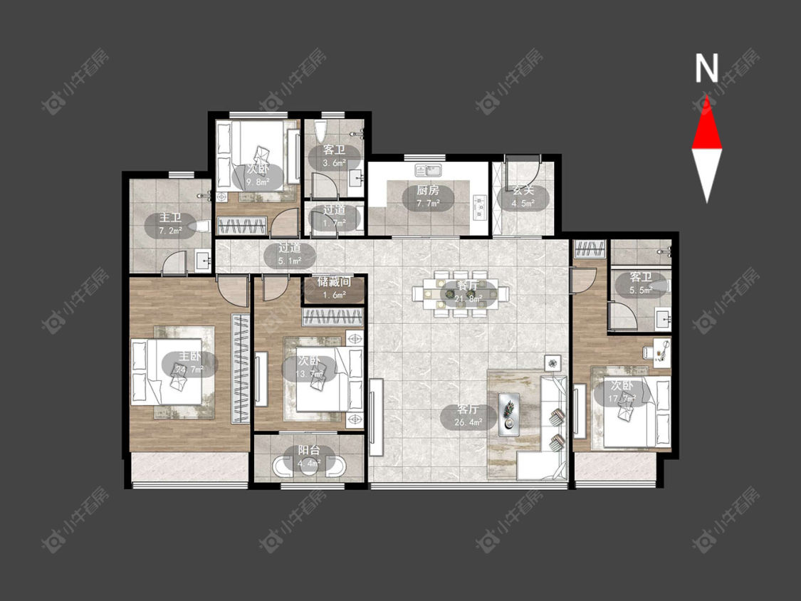 常州嘉宏一江风华在售二手房源户型图_小牛看房